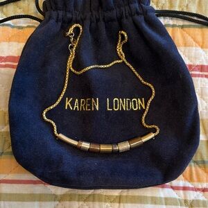 Karen London brass necklace